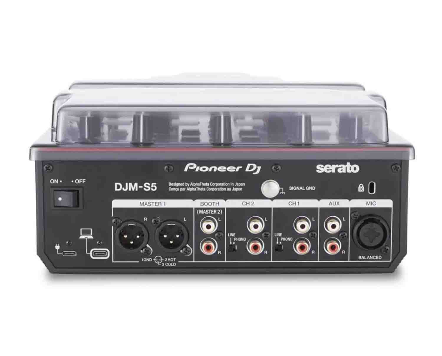Decksaver DS-PC-DJMS5 Protection Cover for Pioneer DJ DJM-S5 DJ Mixer - Hollywood DJ