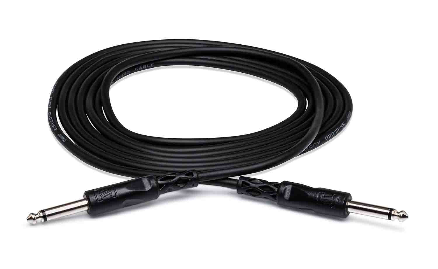 Hosa CPP-115, 1/4" TS Male to Same Unbalanced Interconnect Cable - 15 Feet - Hollywood DJ