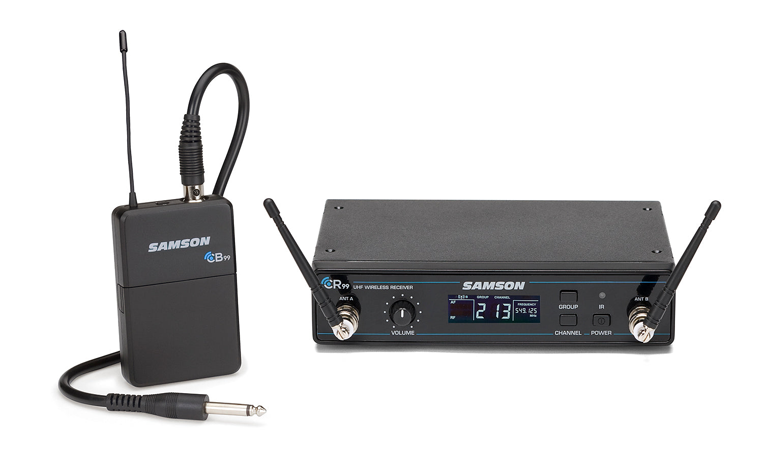 Samson SWC99BGT-D Concert 99 Wireless Guitar System with GC32 Guitar Cable Band D - Hollywood DJ