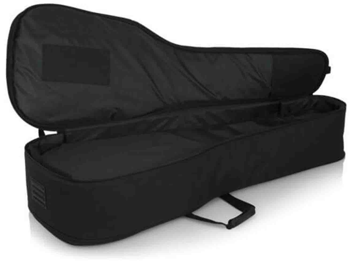 Gator Cases GB-4G-ACOUELECT Double Guitar Gig Bag for Acoustic and Electric Guitar with Adjustable Backpack Straps - Hollywood DJ