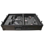 ProX XS-TMC1012WBL DJ Flight Case For Single Turntable In Battle Mode and 10 Inch or 12 Inch Mixer - Black on Black ProX Cases