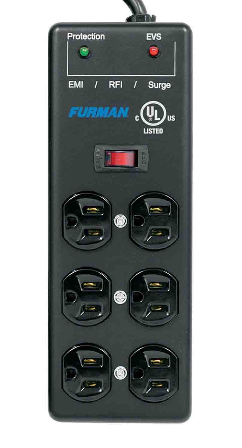 Furman SS-6B-PRO Extreme Voltage Protect Surge Strip (15') - Hollywood DJ