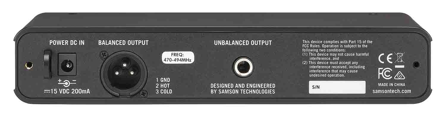 Samson SWC88XBHS5-K Concert 88x Wireless Headset Microphone System - Hollywood DJ