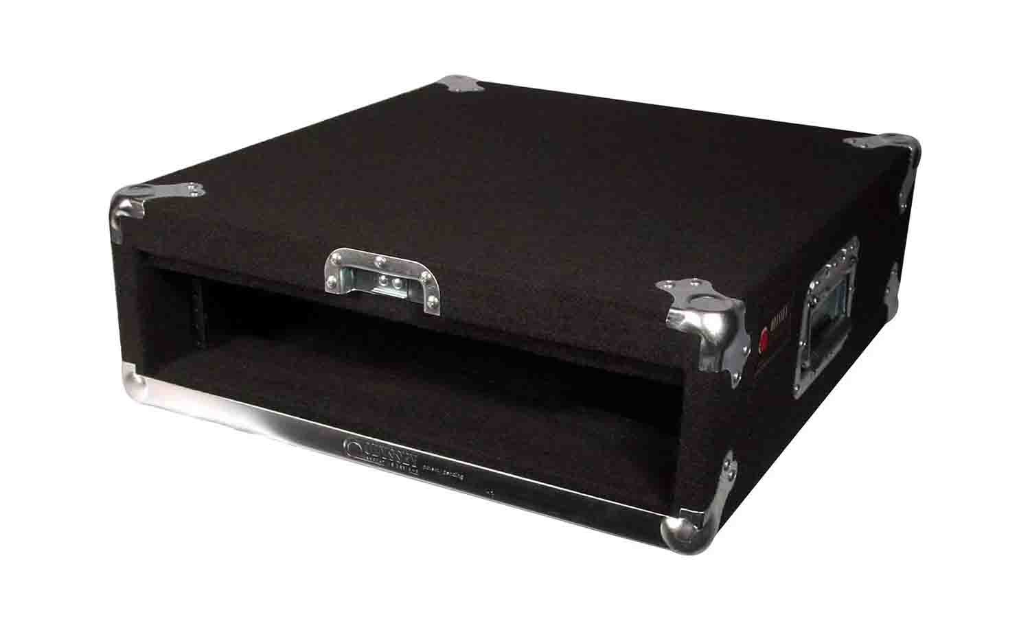Odyssey CRP02 Pro 2U Carpeted Amplifier Rack Case - Hollywood DJ