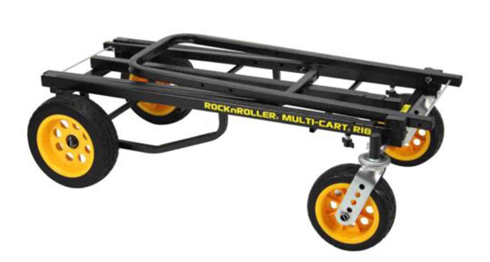 Rock N Roller R18RT Mega Plus 8 in 1 Folding Multicart, 700 lbs. Load Capacity - Black - Hollywood DJ