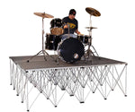 IntelliStage ISDRUM6432, 32-Inches High Drum Riser Platform With Collapsible Risers - Hollywood DJ