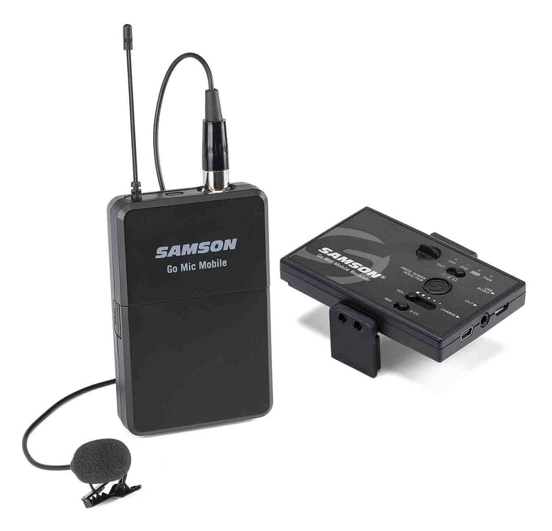 Samson SWGMMSLAV Go Mic Mobile Digital Lavalier Wireless System with LM8 Microphone - Hollywood DJ