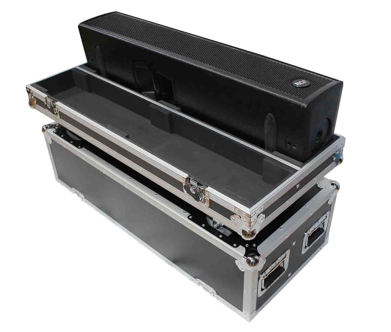 ProX X-RCF-NXL24A Flight Case for Two RCF NX L24-A Column Array Speakers with 4 Inch Casters - Hollywood DJ
