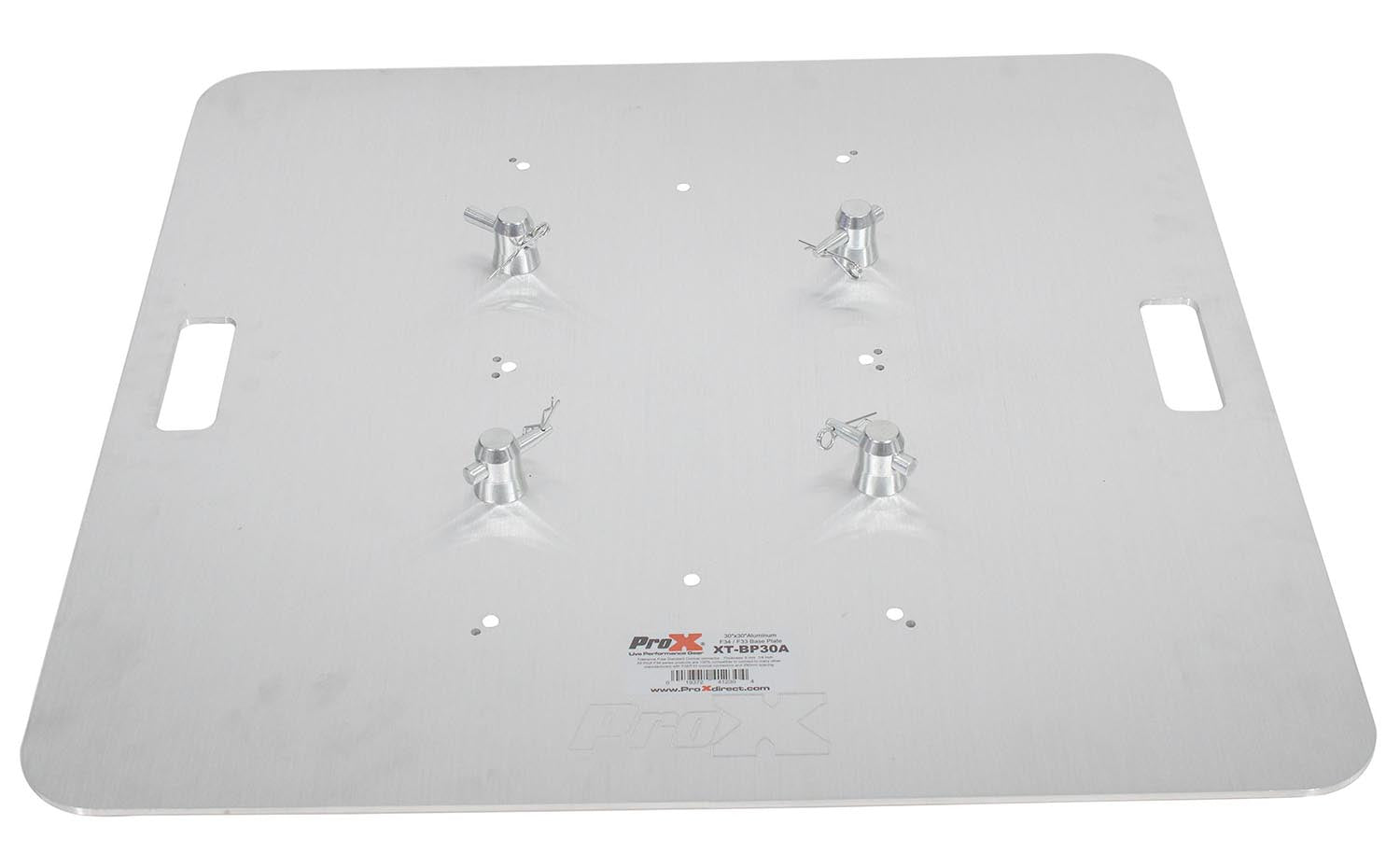 ProX XT-BP30A 8mm Aluminum Base Plate for F34 and F33 Trussing with Conical Connectors - 30" X 30" - Hollywood DJ