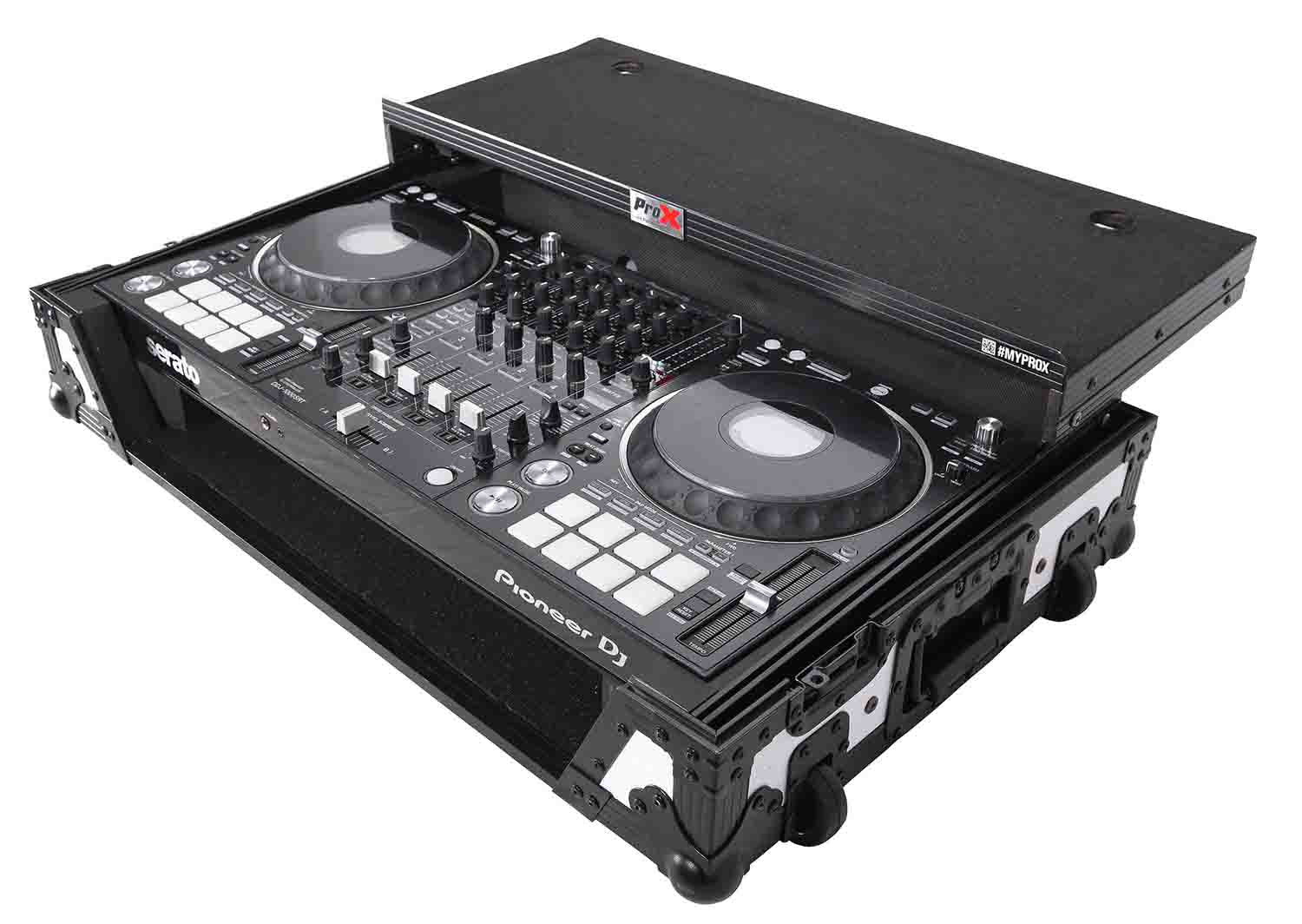 ProX XS-DDJ1000 WLTWH Fits Pioneer DDJ-1000SRT Case White on Black W/