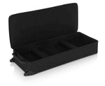 Gator Cases GK-61 Rigid EPS Foam Lightweight DJ Case for 61 Note Keyboards with Wheels - Hollywood DJ
