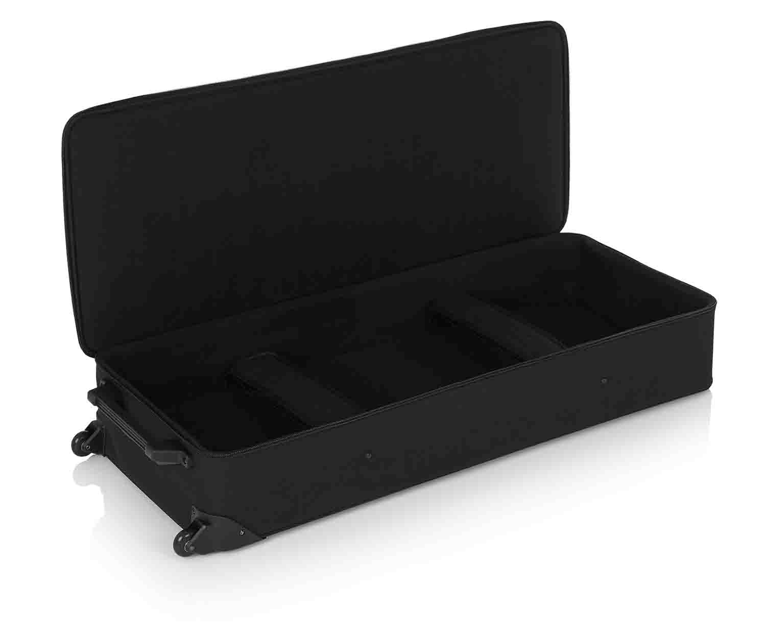 Gator Cases GK-61 Rigid EPS Foam Lightweight DJ Case for 61 Note Keyboards with Wheels - Hollywood DJ