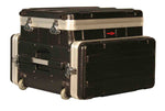 Gator Cases GRC-STUDIO4GO-W, ATA Molded PE Case for Laptop Over 4-Space Rack with Wheels - Hollywood DJ