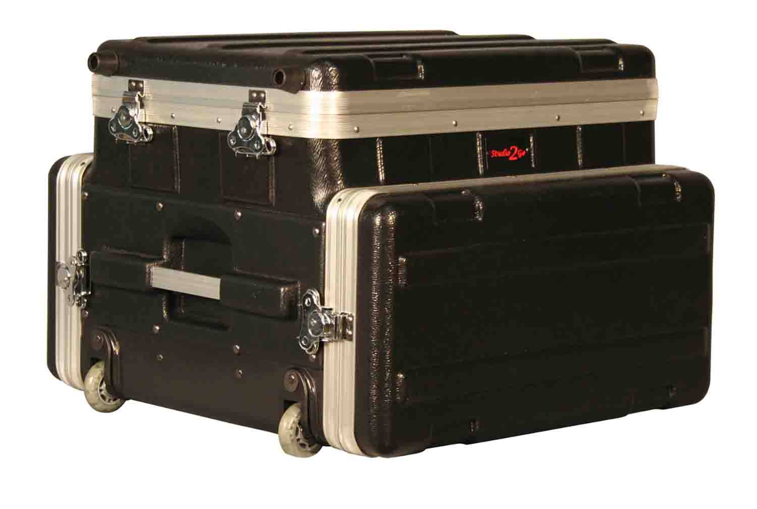 Gator Cases GRC-STUDIO4GO-W, ATA Molded PE Case for Laptop Over 4-Space Rack with Wheels - Hollywood DJ