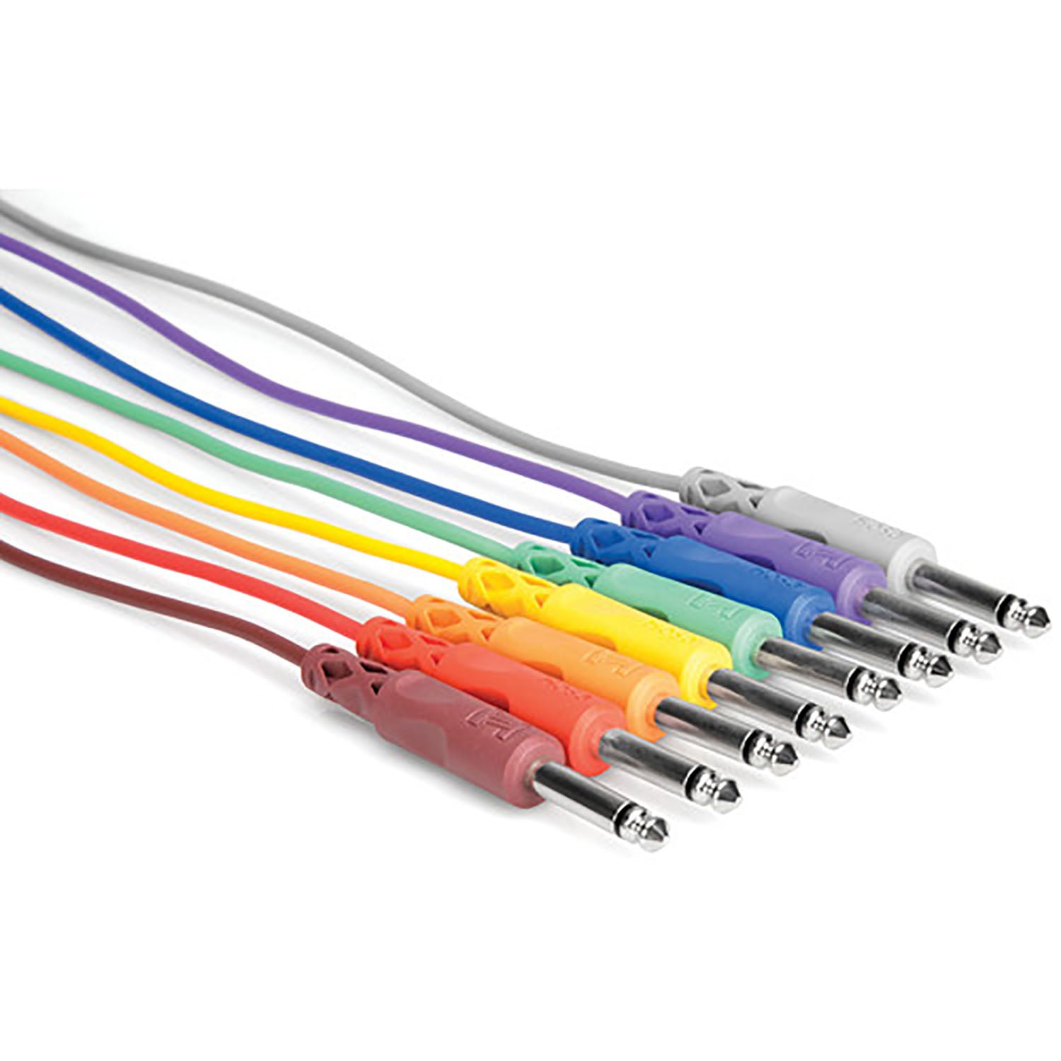 Hosa CPP-890 1/4" Phone Male to 1/4" Phone Male Patchbay Cables - 3 ft - Hollywood DJ