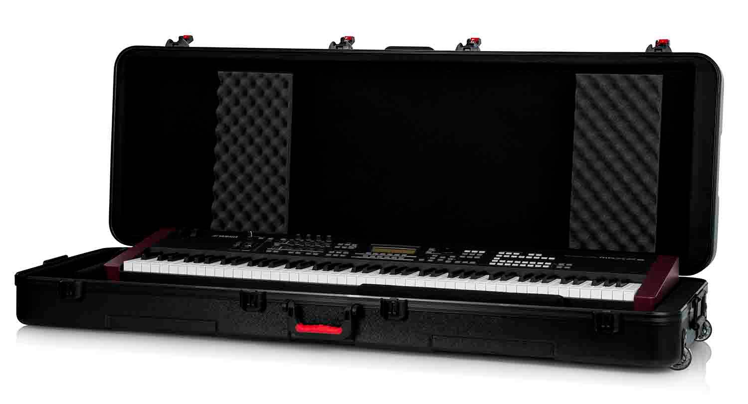 Gator Cases GTSA-KEY88D Keyboard Case for Extra Deep 88-note Keyboards with Wheels - Hollywood DJ