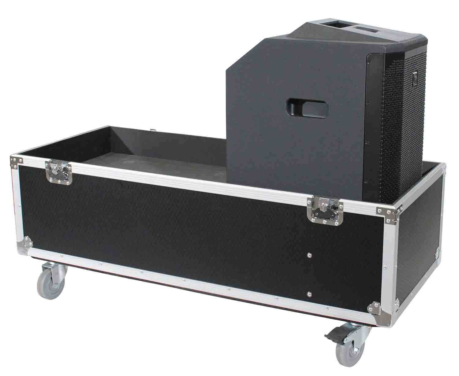 ProX X-EV-EVOLVE50X2W Flight Case for 2 EV Evolve 50 Compact Array Systems with Wheels ATA Style - Hollywood DJ