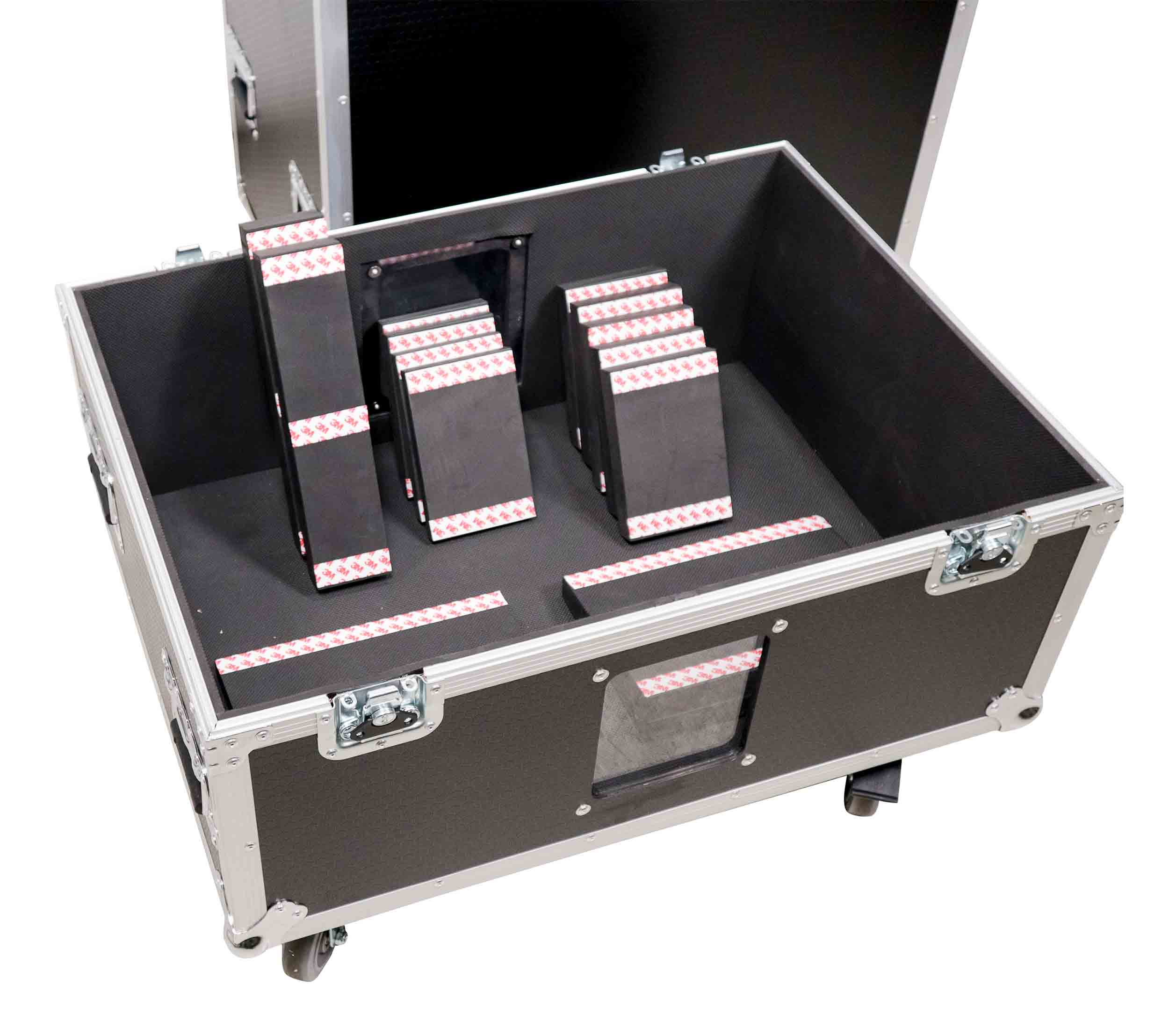 ProX XS-SP523022W, Universal Line Array Speaker Flight Case fits 4x RCF HDL30, HDL20, JBL SRX910LA, DAS SARA100 - Hollywood DJ
