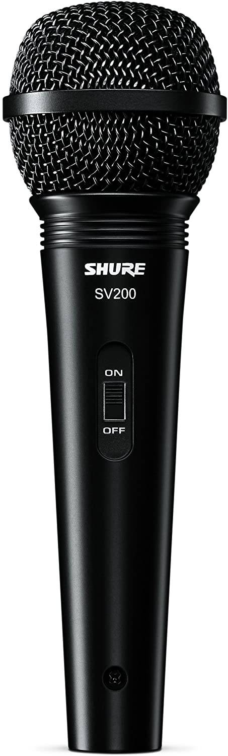 Shure SV200-WA Cardioid Dynamic Microphone with XLR-XLR Cable and Accessories - Hollywood DJ