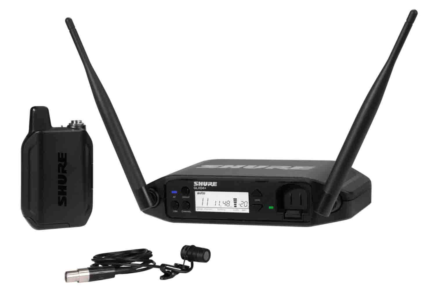 Shure GLXD14+/85-Z3 Digital Wireless Presenter System with WL185 Lavalier Microphone - Hollywood DJ