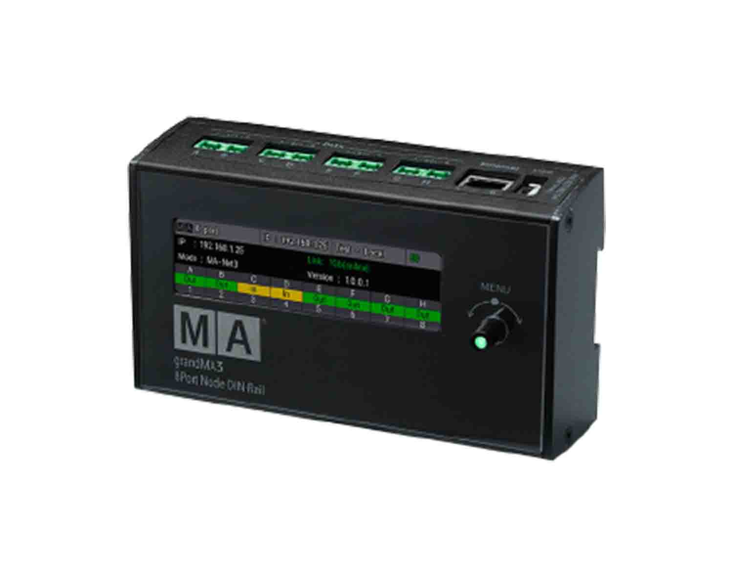 MA Lighting MA4011703 Grandma3 8Port Node DIN-Rail - Hollywood DJ