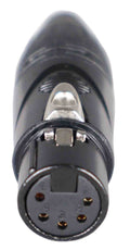 ProX XC-XLRF-5P Female Xlr-5pin Black-Chrome Housing - Hollywood DJ