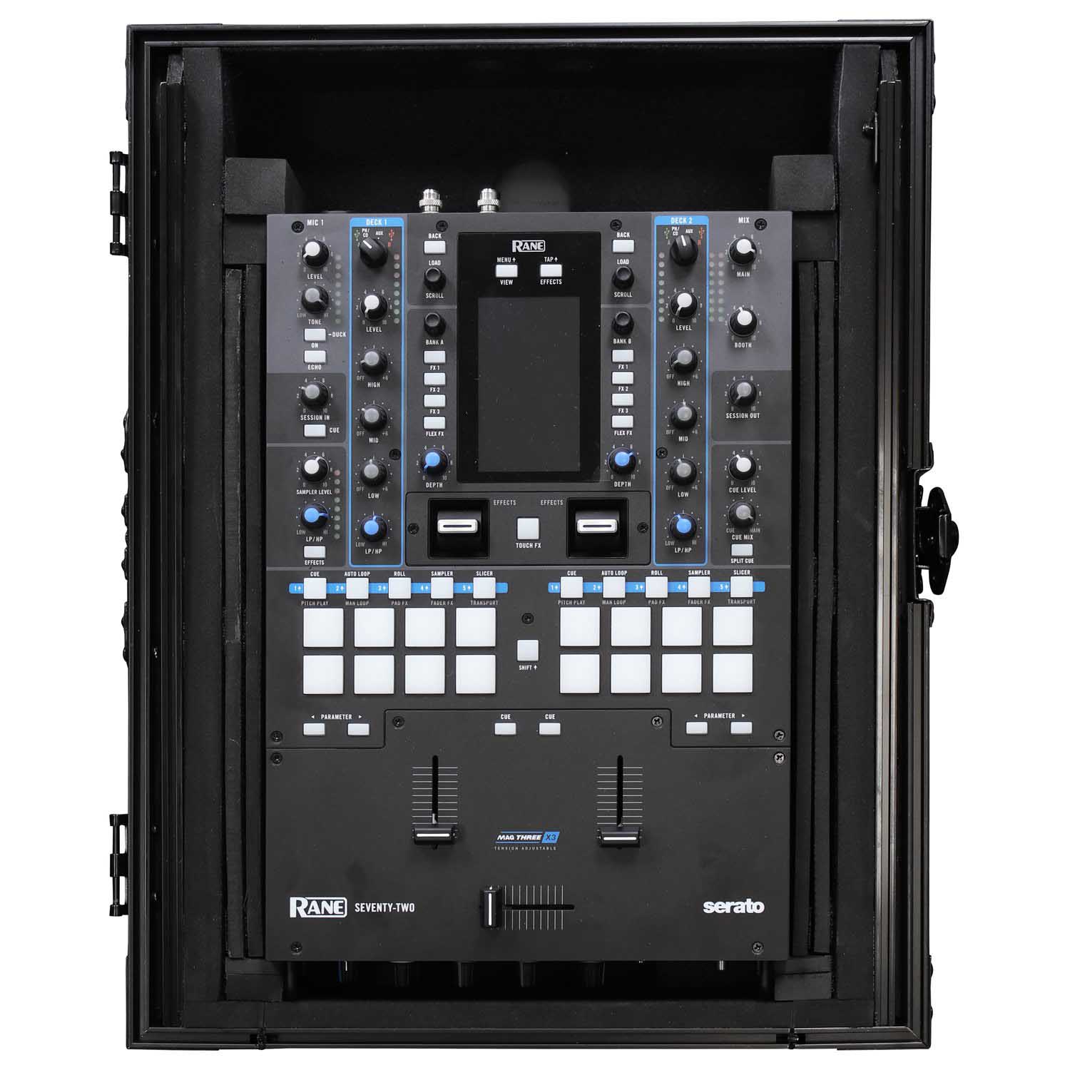Open Box: Odyssey FZGS10MX1XDBL 10" Format DJ Mixer Case with Extra Deep Rear Compartment - Black - Hollywood DJ