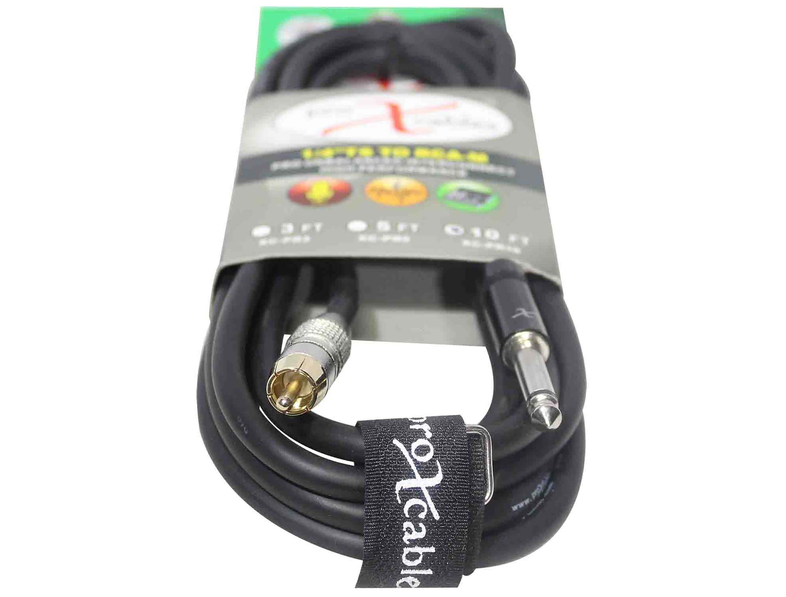 Prox XC-PR10 Unbalanced RCA Male to 1/4" Male High Performance Audio Cable - 10 Feet by ProX Cases