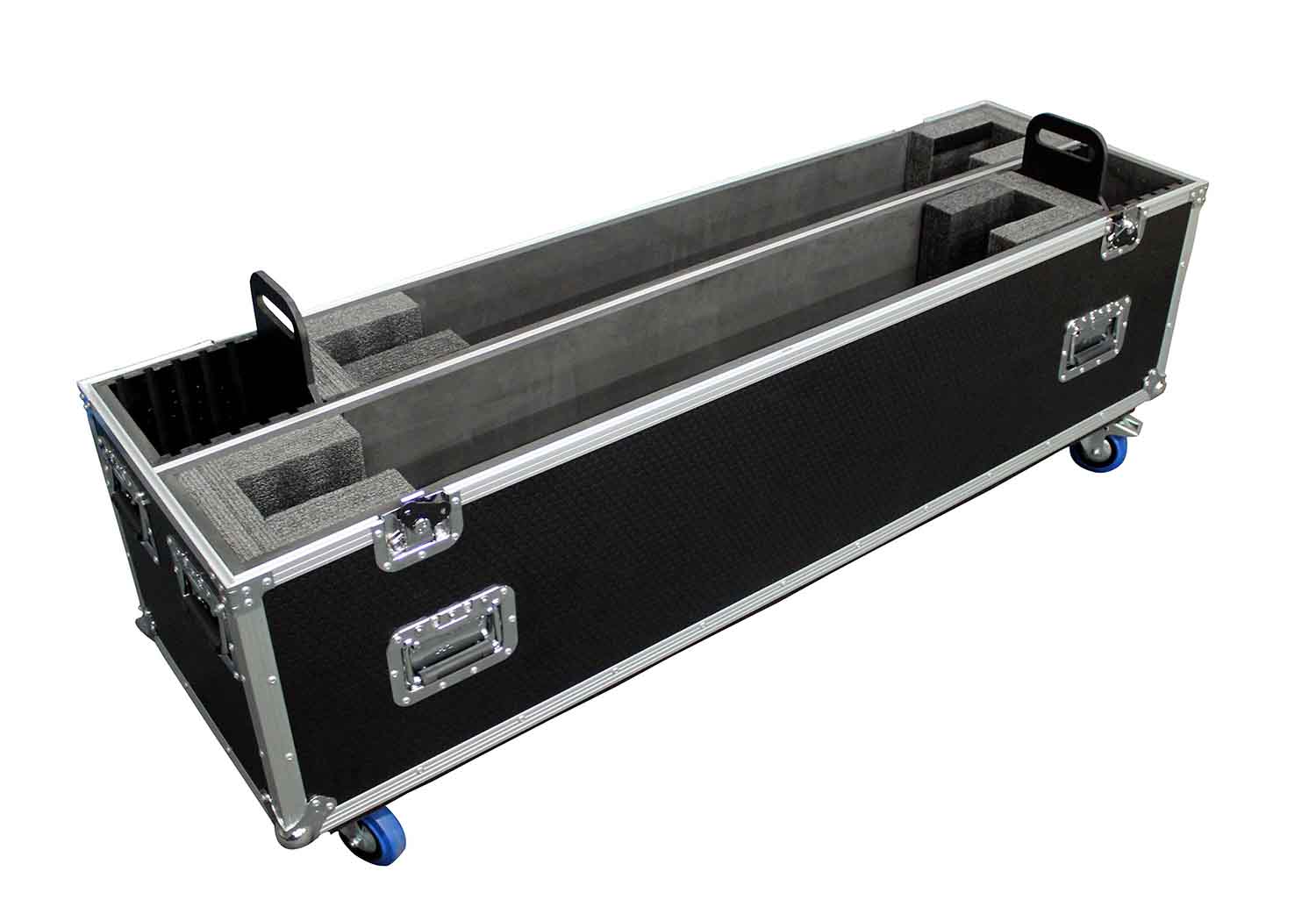 ProX XS-LCD5565WX2 ATA Flight Case for Dual 55"- 65" Flat Panel Monitor Universal LCD LED TV W-4X4" Casters - Hollywood DJ