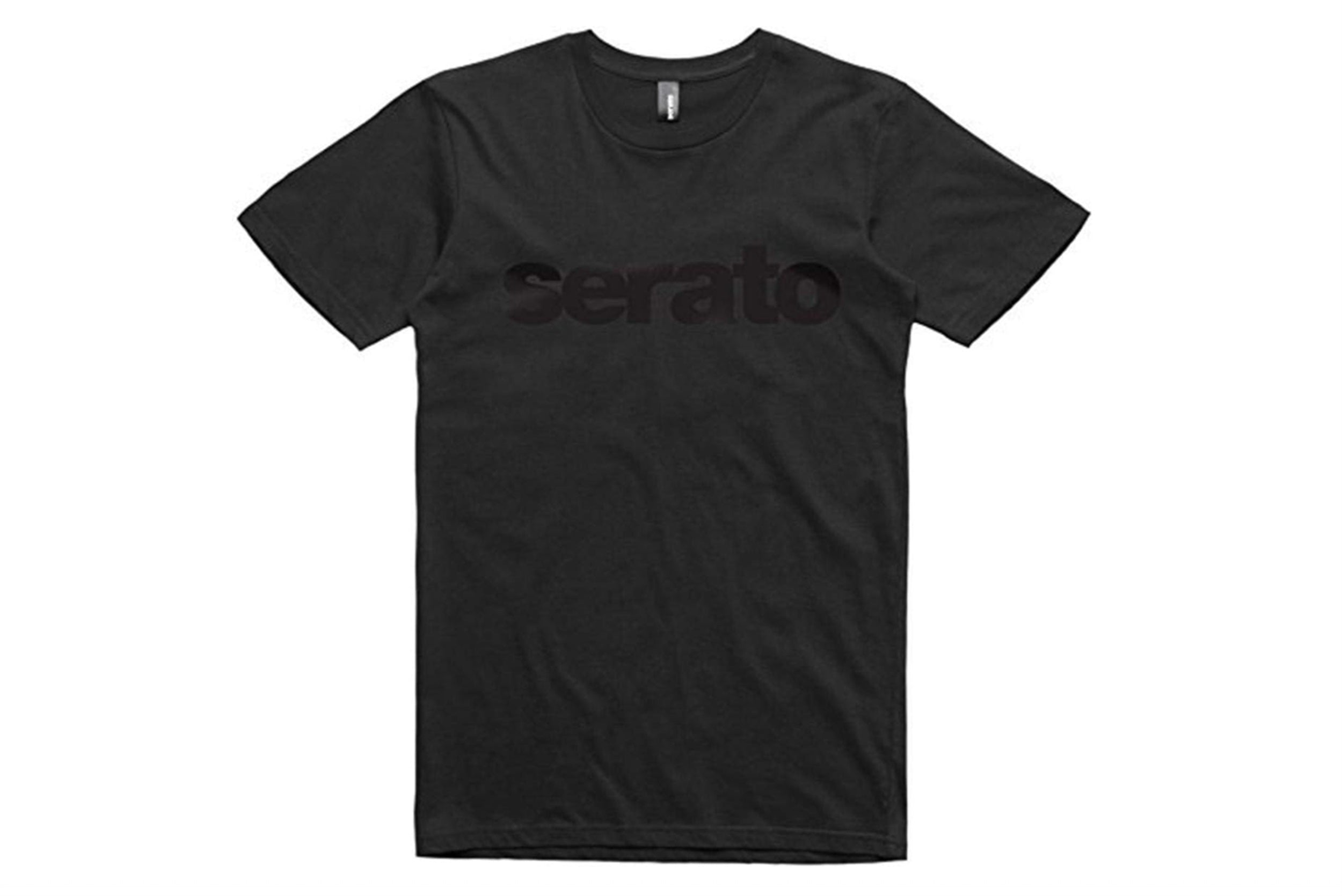 Serato Logo T-Shirt (Black Logo on Black Shirt), Men's Small - Hollywood DJ