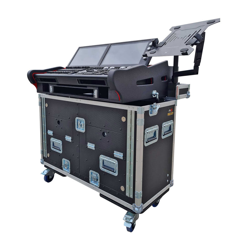 ProX XZF-SC VI1 D 2x2U, For Sound craft VI1 Flip-Ready Hydraulic Console Lifting Flight Case by ProX Cases