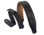 Levy's Leathers MRHGS-BLK 2.5” Right Height Garment Leather Guitar Strap - Black - Hollywood DJ