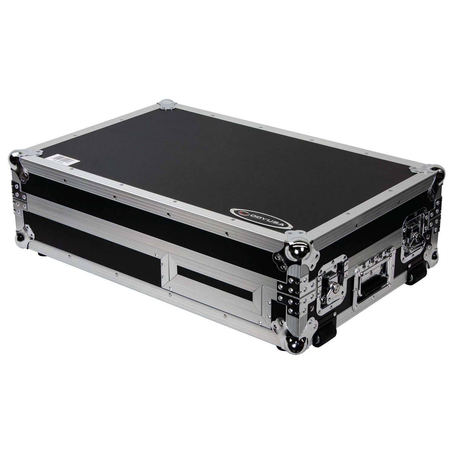 Odyssey FZGS1BM10W Reversible 10″ Format DJ Mixer and One Battle Position Turntable Coffin Flight Case with Glide Platform - Hollywood DJ