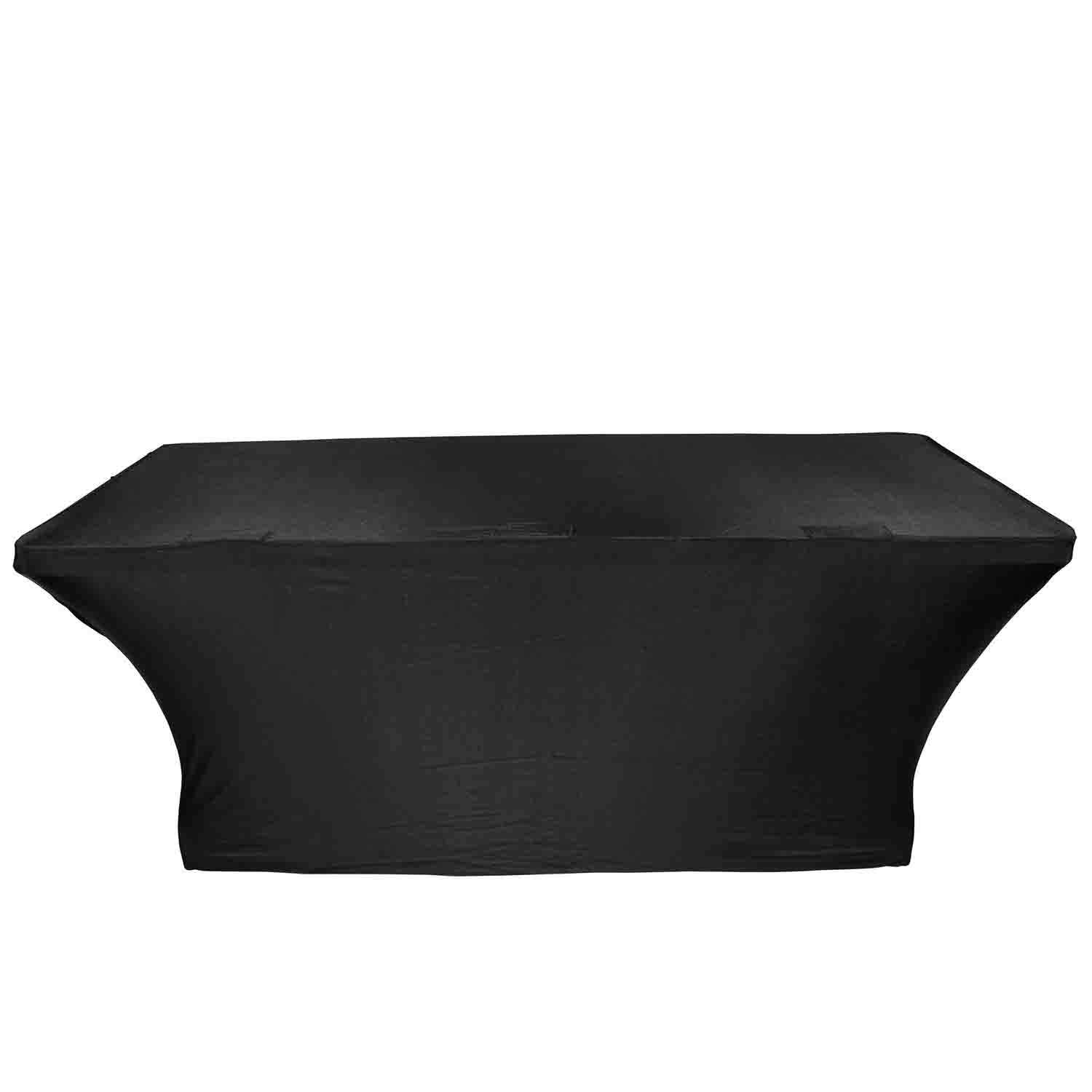 ProX X-ST4BL 4 Ft Open Back Spandex Table Cover Scrim – Black - Hollywood DJ