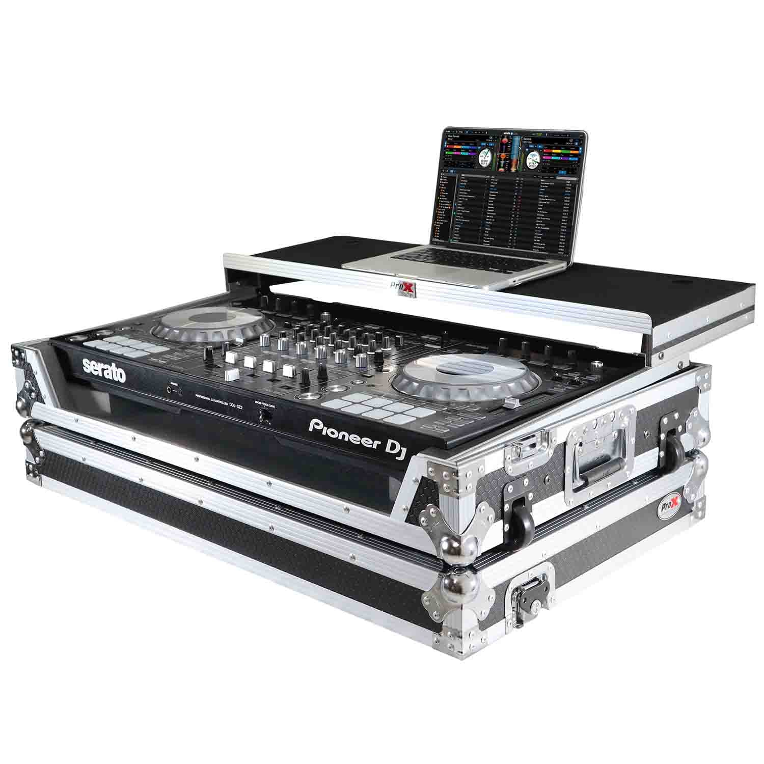 ProX XS-DDJSZWLT DJ Flight Case For Pioneer DDJ-SZ DDJ-RZ DJ Controller W-Laptop Shelf and Wheels - Hollywood DJ