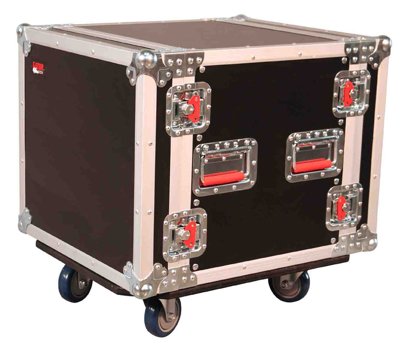 Gator Cases G-TOUR 10U CAST, 10U Standard Road Rack with Casters - Hollywood DJ