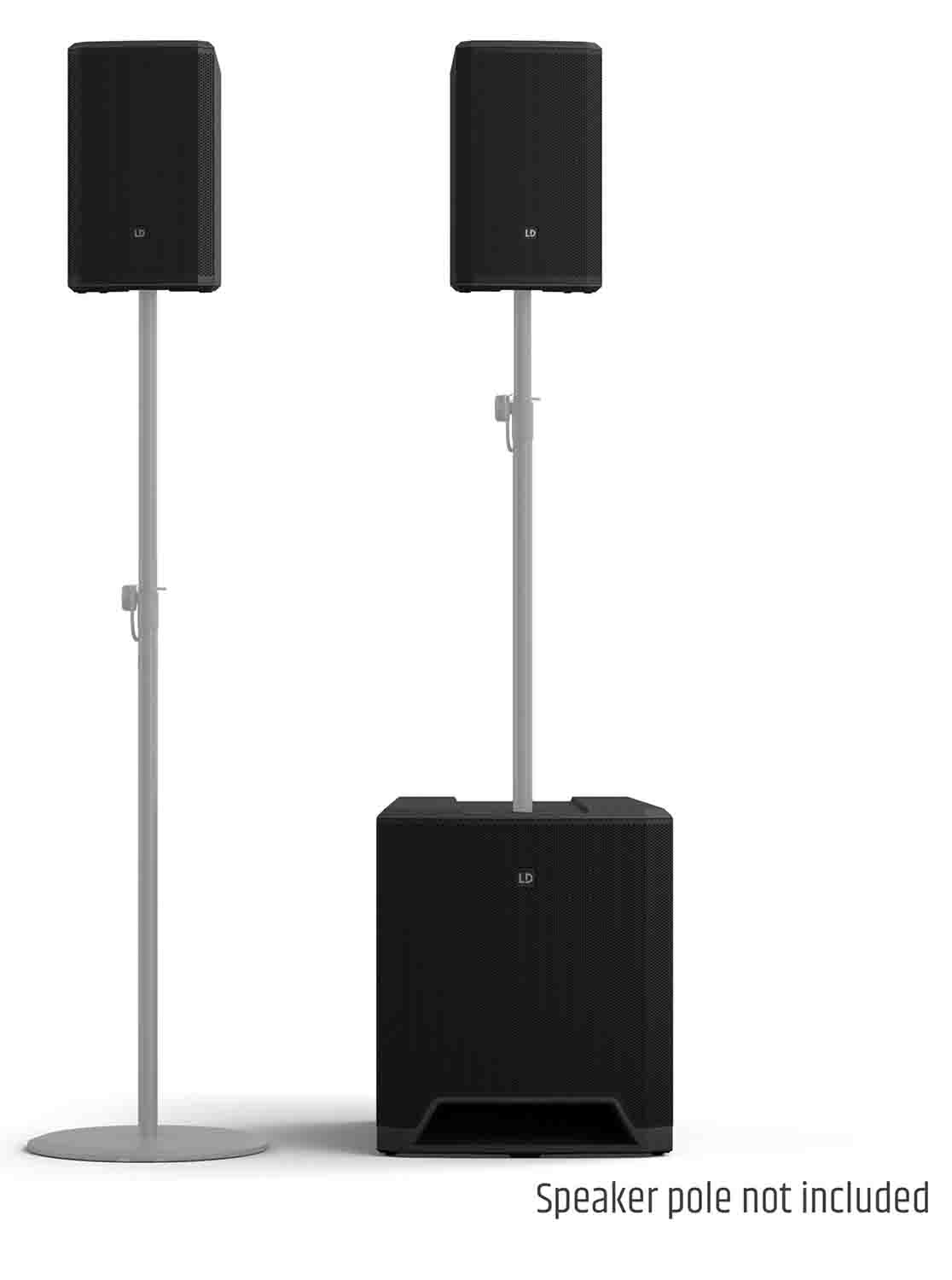 B-Stock: LD Systems DAVE 18 G4X Compact 2.1 Powered PA System with Bluetooth and Mixer - 2000W RMS by LD Systems