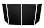 ProX XF-4X3048W MK2 Four Panel Collapse and Go DJ Facade With White Frame and Carry Bag - Black and White Scrims - Hollywood DJ