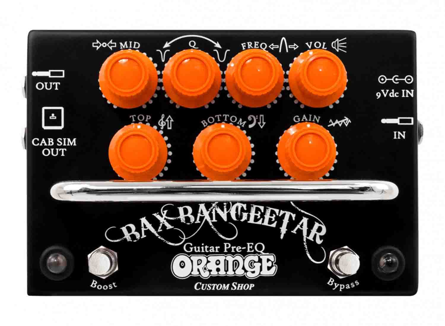 Orange Custom Shop Bax Bangeetar Guitar Pre-EQ Effects Pedal - Black - Hollywood DJ
