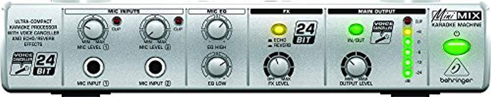 Behringer MIX800 Karaoke Processor with Voice Canceller and Echo/Reverb Effects - Hollywood DJ