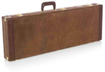 Gator Cases GW-ELECT-VIN Deluxe Wood Case for Electric Guitars  - Vintage Brown - Hollywood DJ