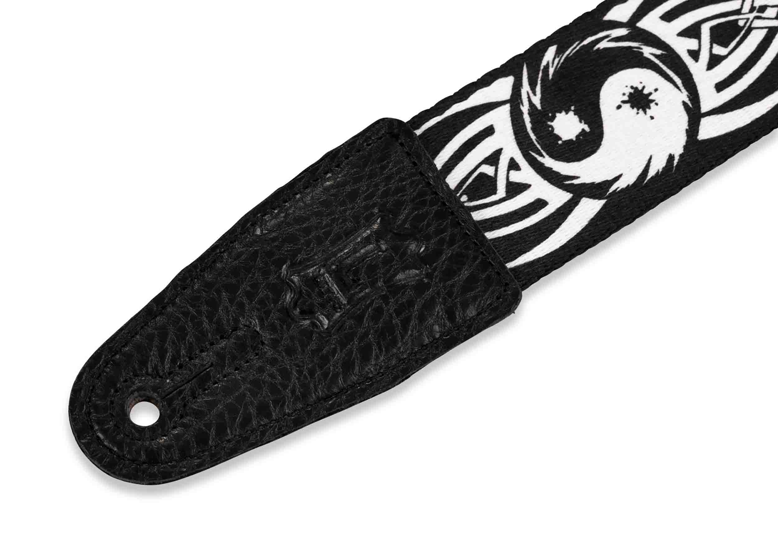 Levy's MP-15, 2-Inch Polyester Guitar Strap with Tribal Yin Yang Graphic Design - Hollywood DJ