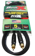Prox XC-RCA05 High Performance Audio Cable RCA to RCA - 5 Feet - Hollywood DJ