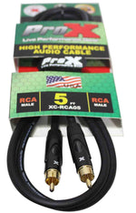 Prox XC-RCA05 High Performance Audio Cable RCA to RCA - 5 Feet - Hollywood DJ