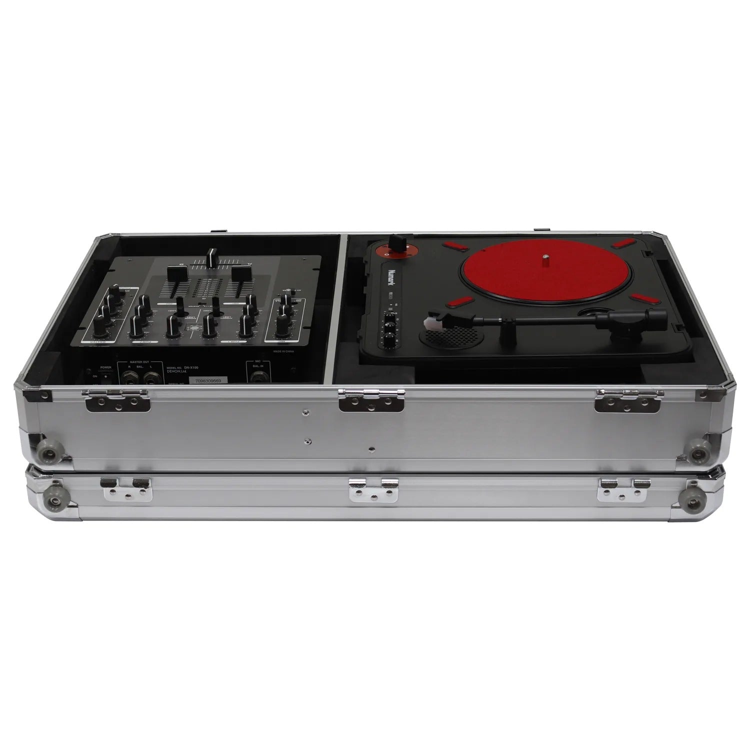 Open Box: Odyssey KPT01SCSIL Portablist DJ Case for Numark PT01 with Side Compartment - Silver - Hollywood DJ