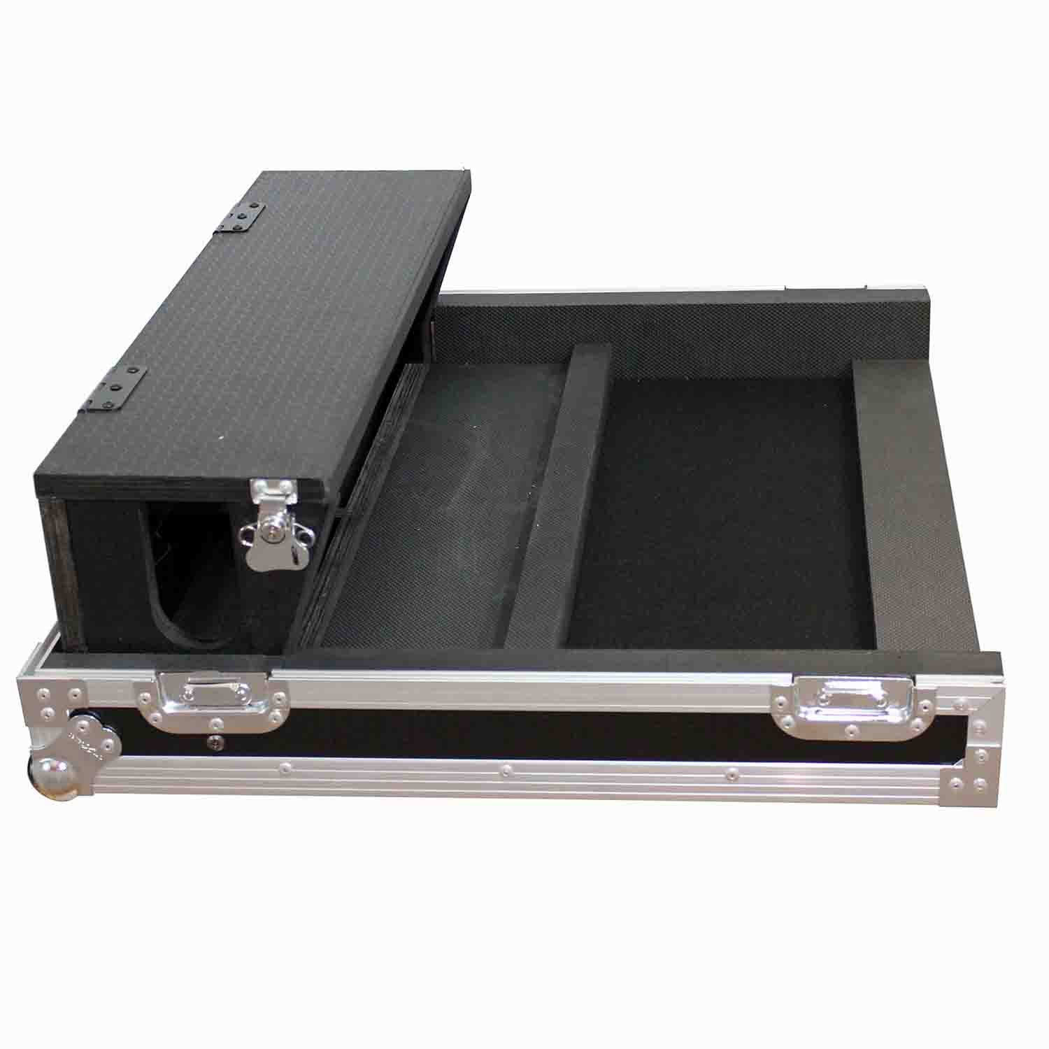 ProX XS-AHQU24DHW DJ Flight Road Case for Allen and Heath QU-24 Mixer With Doghouse and Wheels ProX Cases