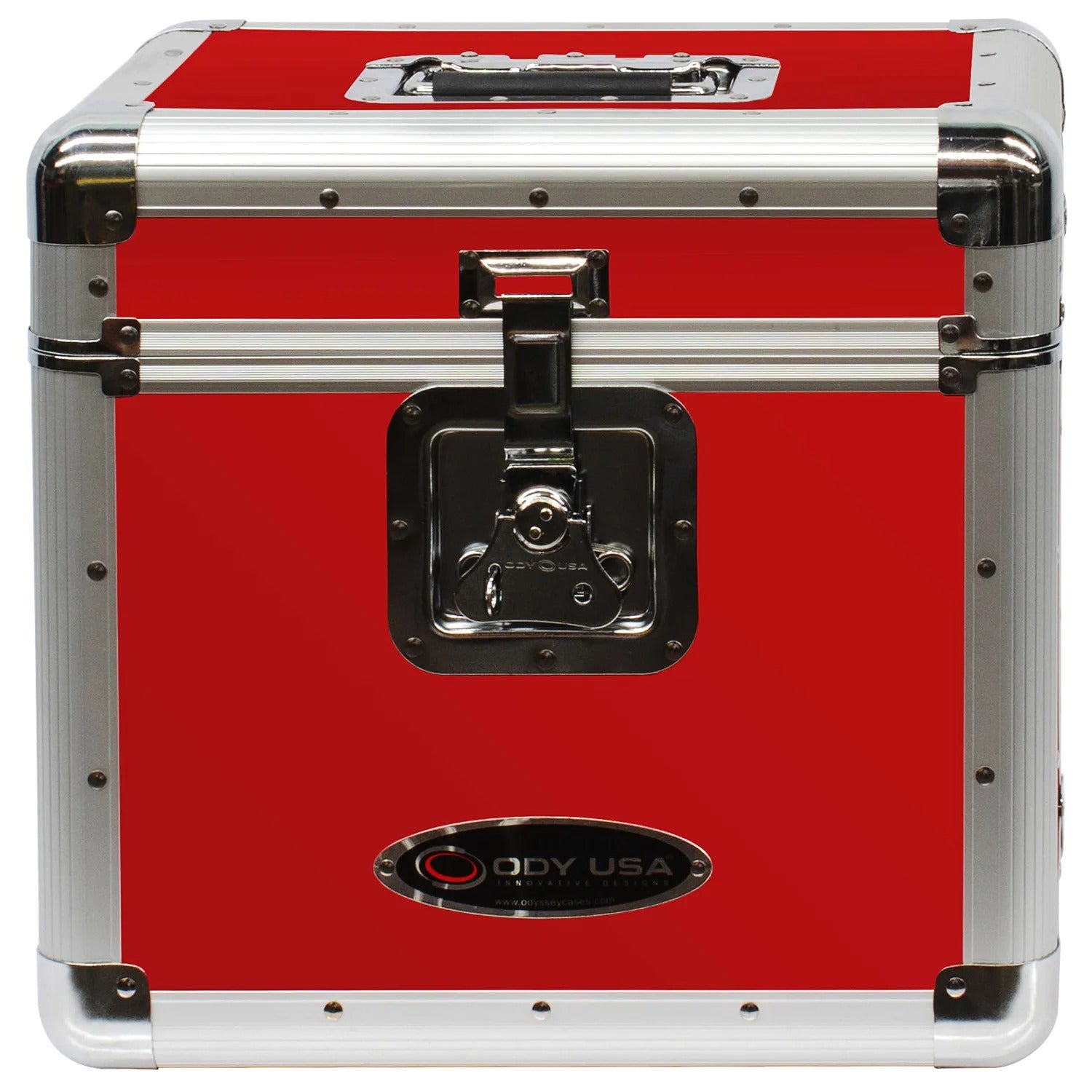 Odyssey KLP2RED, KROM Series Red Stackable Record / Utility Case for 70 12″ Vinyl Records And LPs - Hollywood DJ