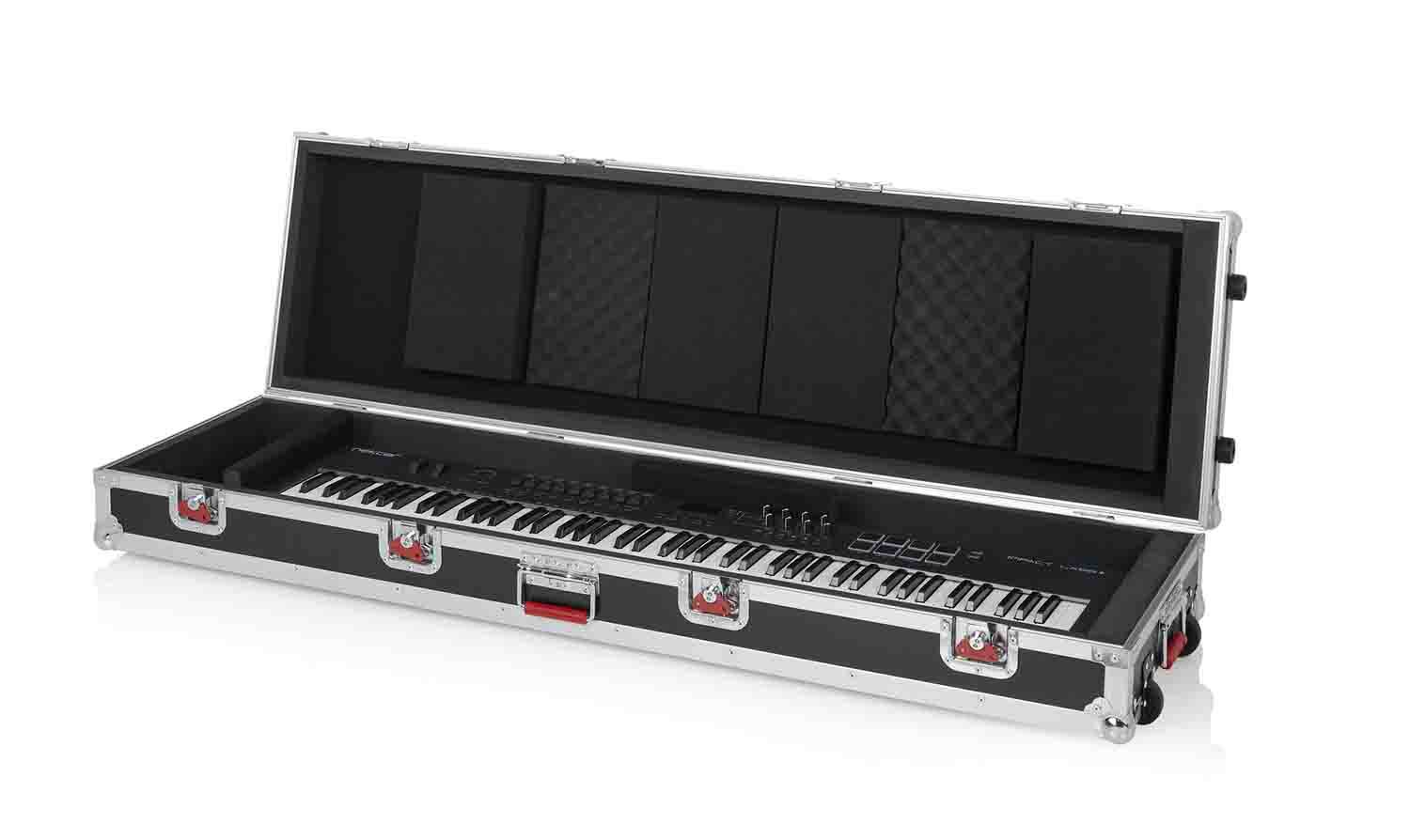 Gator Cases G-TOUR-88V2SL Slim 88 Note Keyboards Case with Wheels - Hollywood DJ