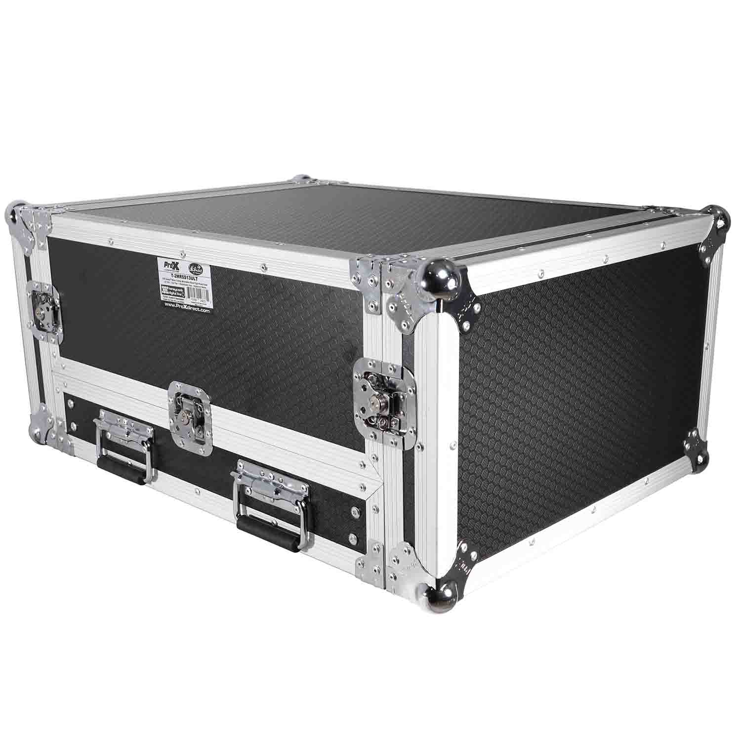 ProX T-2MRSS13ULT DJ Combo Flight Case For 13U Top Mixer-DJ and 2U Rack With Laptop Shelf ProX Cases