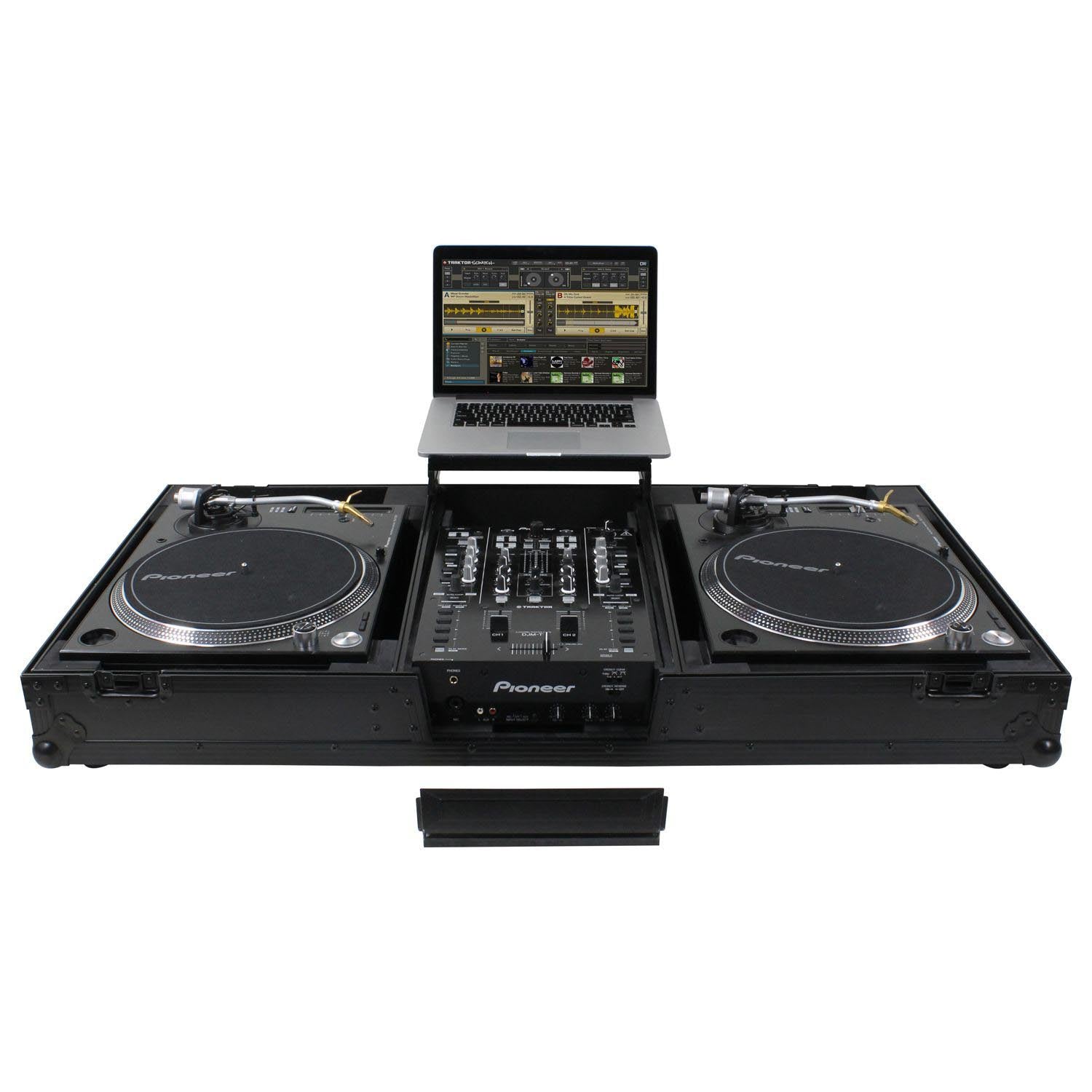 B-Stock: Odyssey FZGSLBM10WRBL Low Profile 10" Format DJ Mixer and Two Battle Position Turntables DJ Flight Coffin Case - Hollywood DJ